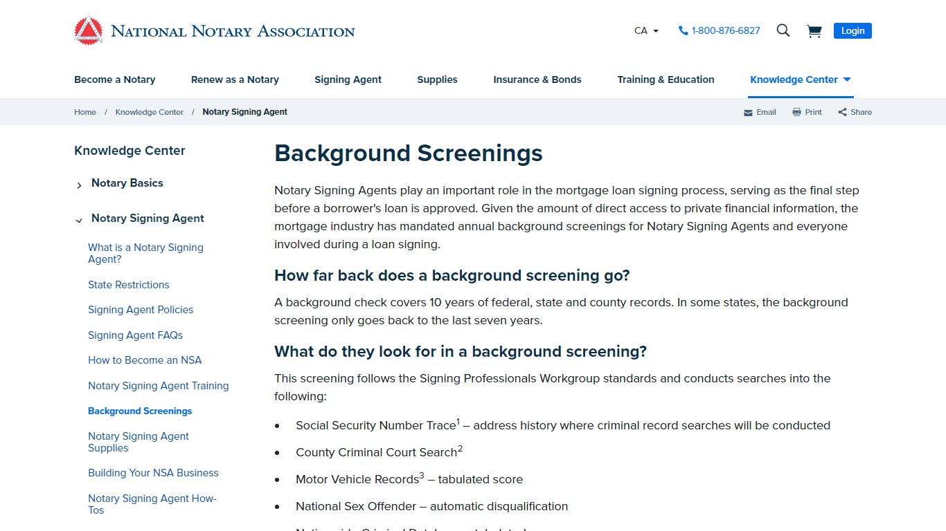 Background Screenings | NNA - National Notary Association
